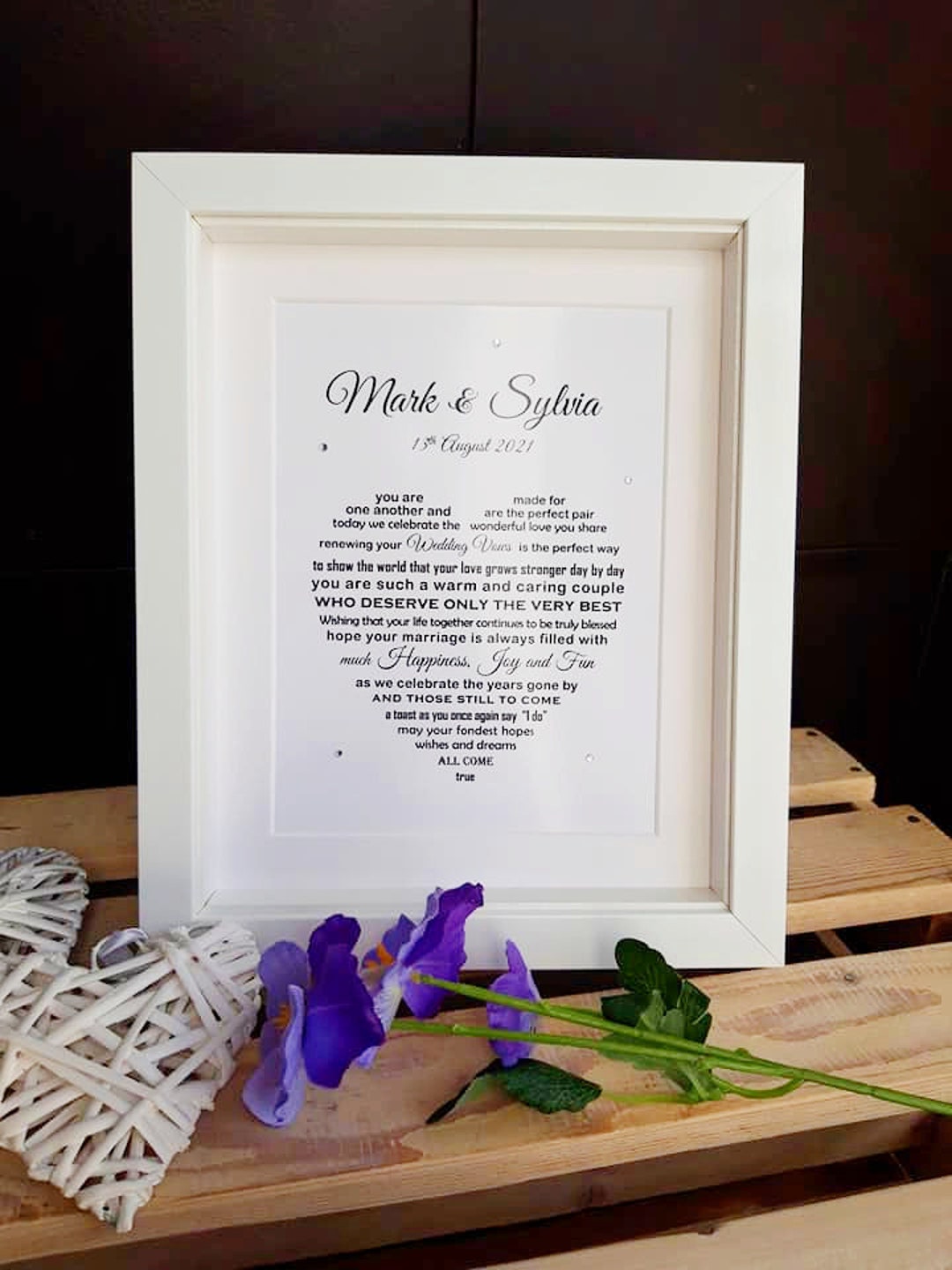 Wedding Vow Renewal Gift Renewal of Vows Mariage Vow - Etsy UK