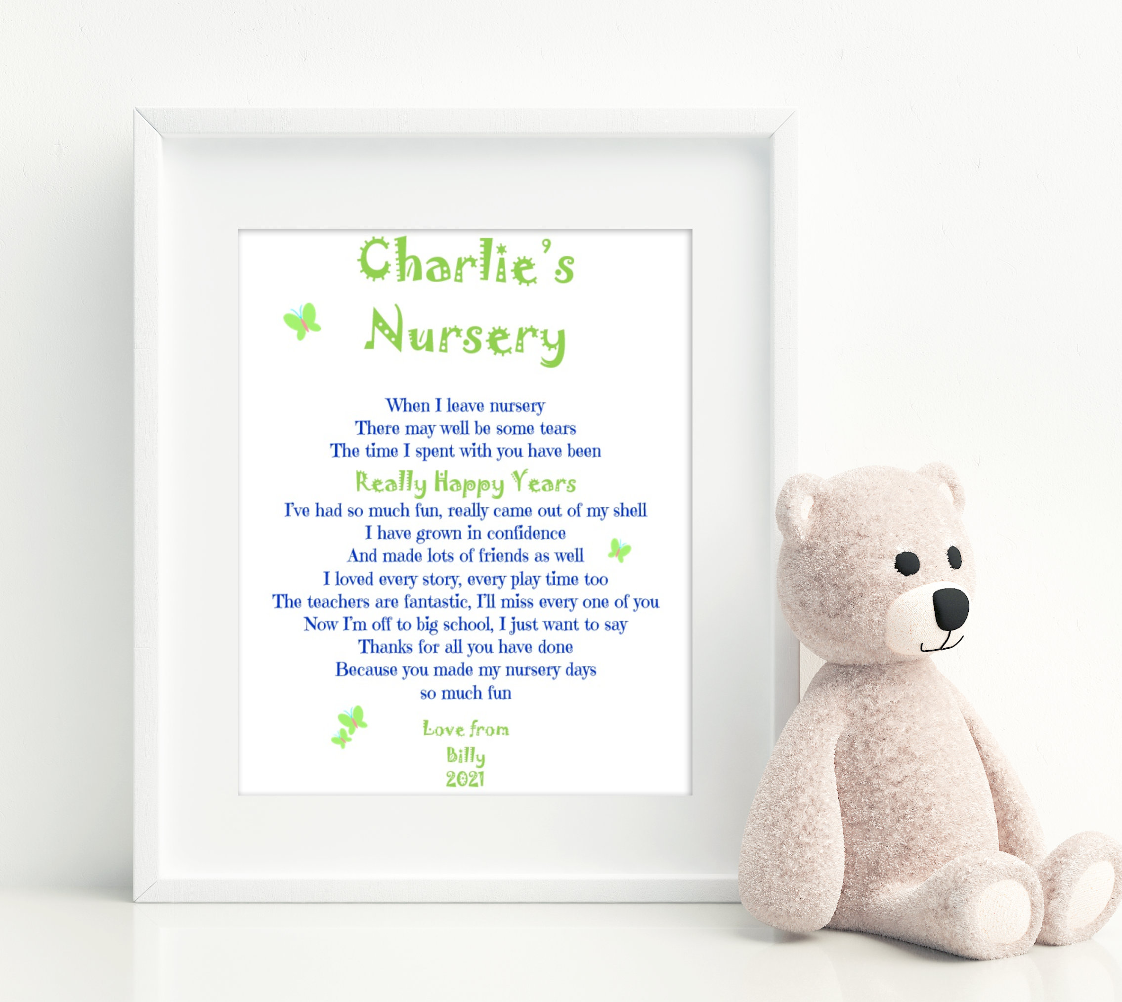 Leaving Nursery Gift Thank You Preschool Personalised Etsy