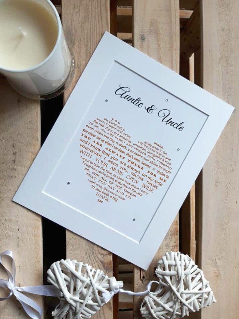 Auntie and Uncle Wedding gifts for Aunty & Uncle Aunt and Etsy