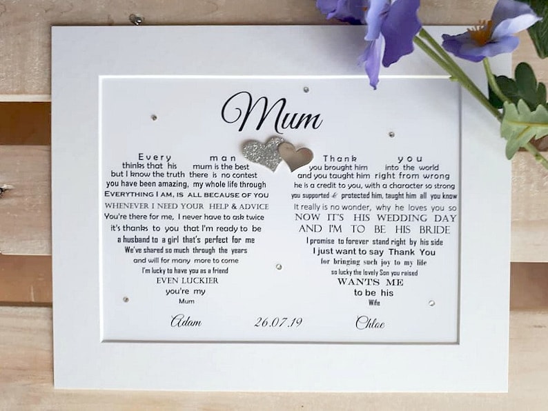 Mother of the Groom Gift Gift From Bride and Groom to Mom Etsy UK