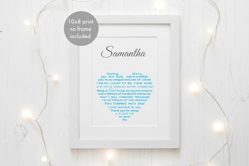 Niece Wedding Gift Niece Bridesmaid Gift Wedding Gift for | Etsy