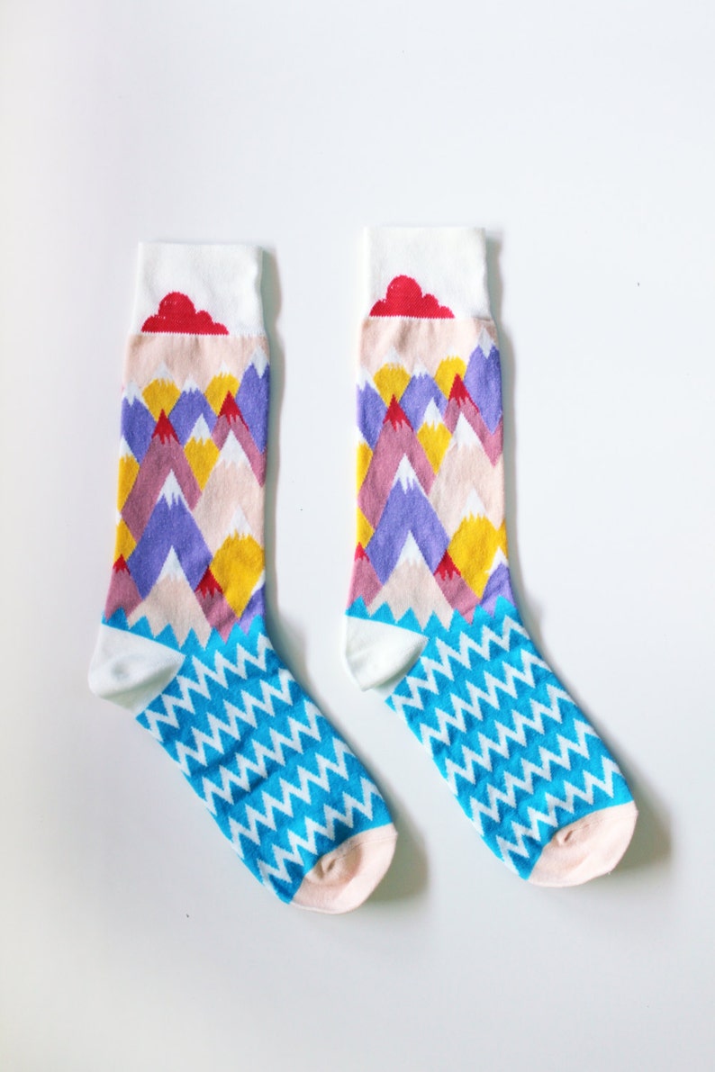Like me socks for kids and parents // MONTAGNE, NUAGE and HERBE image 2