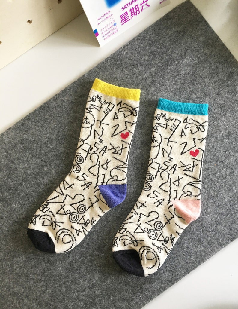 NEW Like me socks_Lovely numbers image 2