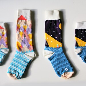 Like me socks for kids and parents // MONTAGNE, NUAGE and HERBE image 5