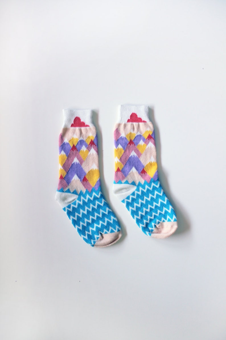 Like me socks for kids and parents // MONTAGNE, NUAGE and HERBE image 3