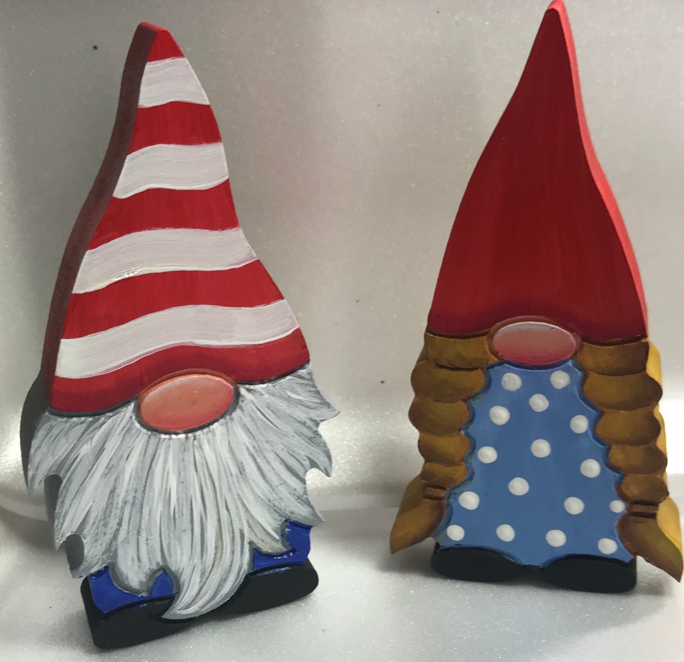 Hand painted mr and mrs gnome shelf sitter Etsy