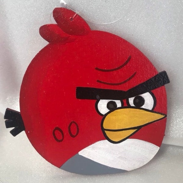 Personalized hand painted Angry Bird ornament