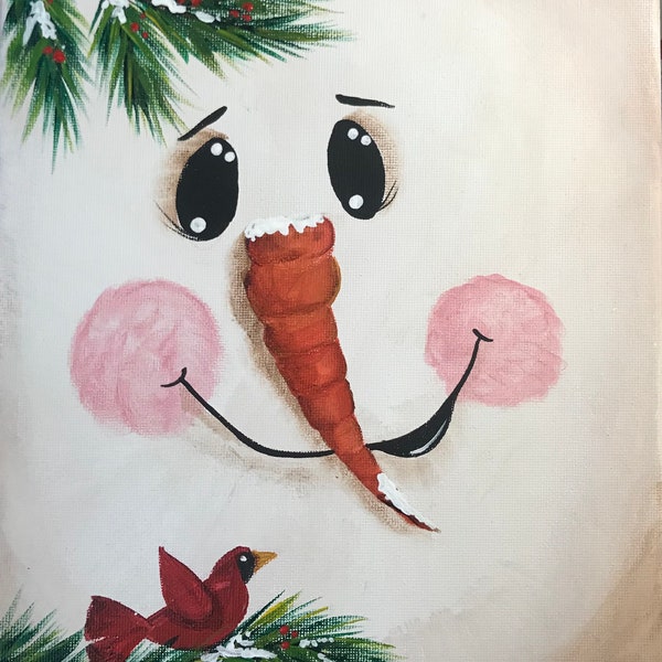 Snowman Painting - Etsy