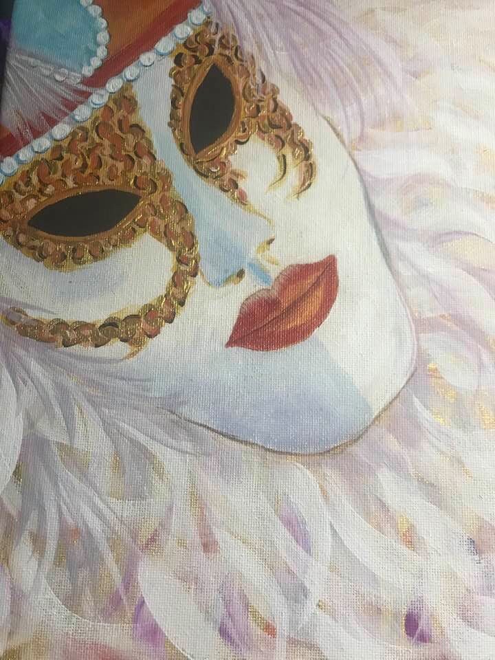 mardi gras mask painting ideas