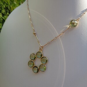 585 Gold Filled Gold Ohrringe mit Opal und grünem Amethyst 585 Gold Filled Gold Ohrringe mit Opal und grünem Amethyst