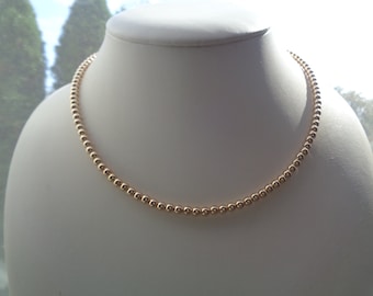 Gold chain with balls, 14K Gold Filled