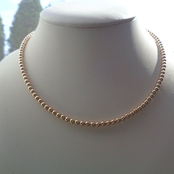 Gold Kette mit Kugeln, 14K Gold Filled