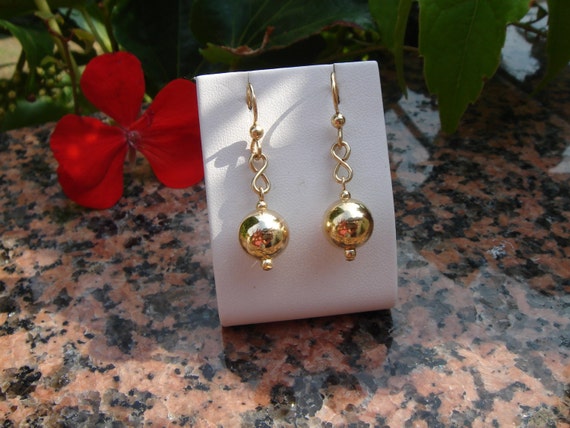 Glossy long drop Women Earrings 585 Rose Gold Metal Flower Girl Jewelry  Wedding