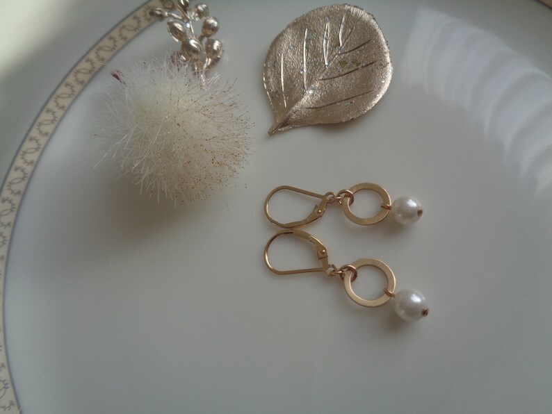 585 Gold Filled Gold Earrings with Pearl
