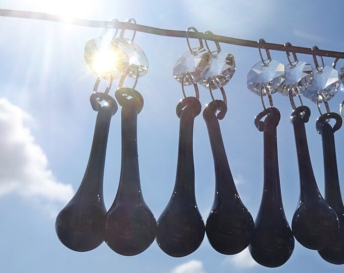 Crystals Black Seearlights - Jet Black Gothic Crystal Chandelier Crystals Black Seearlights - Jet Black Gothic Crystal Chandelier