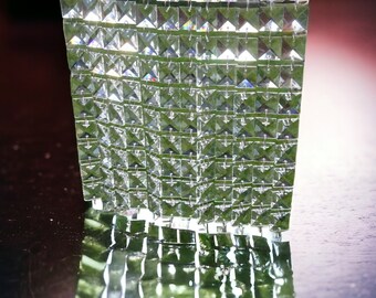 XXL Square Prisms Chains 22mm Chandelier Drops Glass Beads Lamp Light Parts Crystals Antique Vintage Spec Droplets 11" Strands Sun Catchers