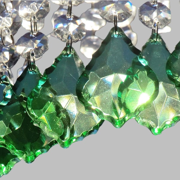 Green Glass Chandelier - Etsy