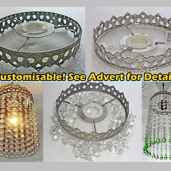 One Tier Chandelier Lampshade Frame Skeleton For Making Unique Waterfall Light Easy Fit Shade Pendant Light Make Your Own Chic Ceiling Lamp