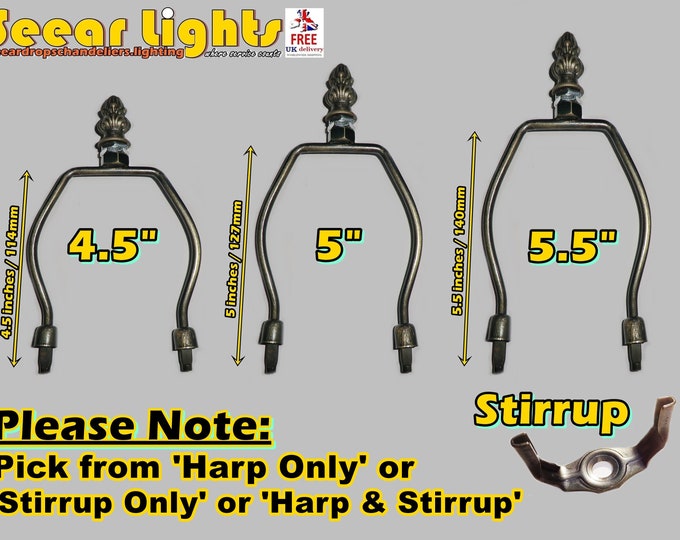 Harp Shade Carrier Gimble Holder For Tiffany Lamp Base Light Antique Style Bronze Colour Metal Lampshade Part Stand Support Fitment