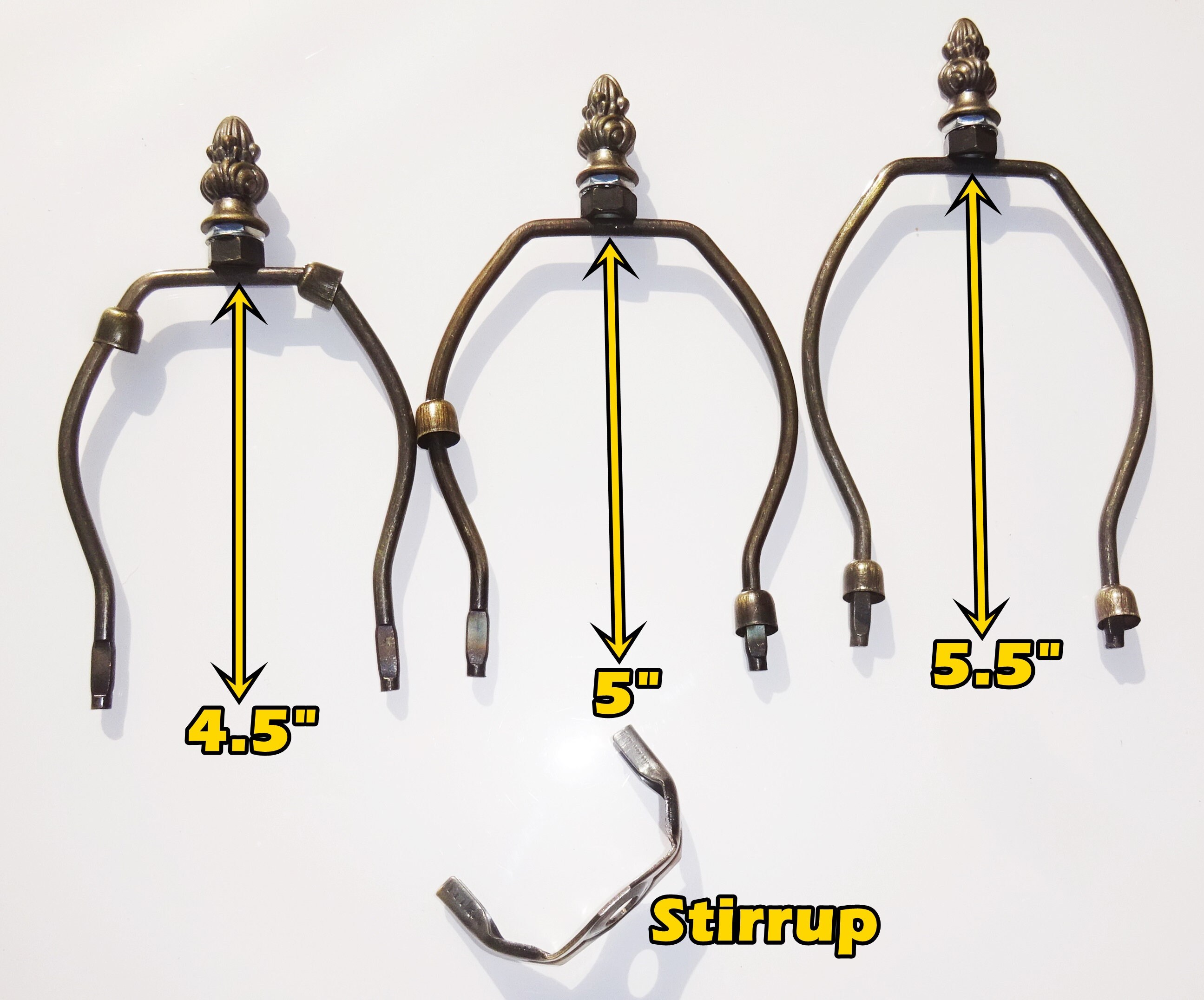 Harp Shade Carrier Gimble Holder For Tiffany Lamp Base Light Antique