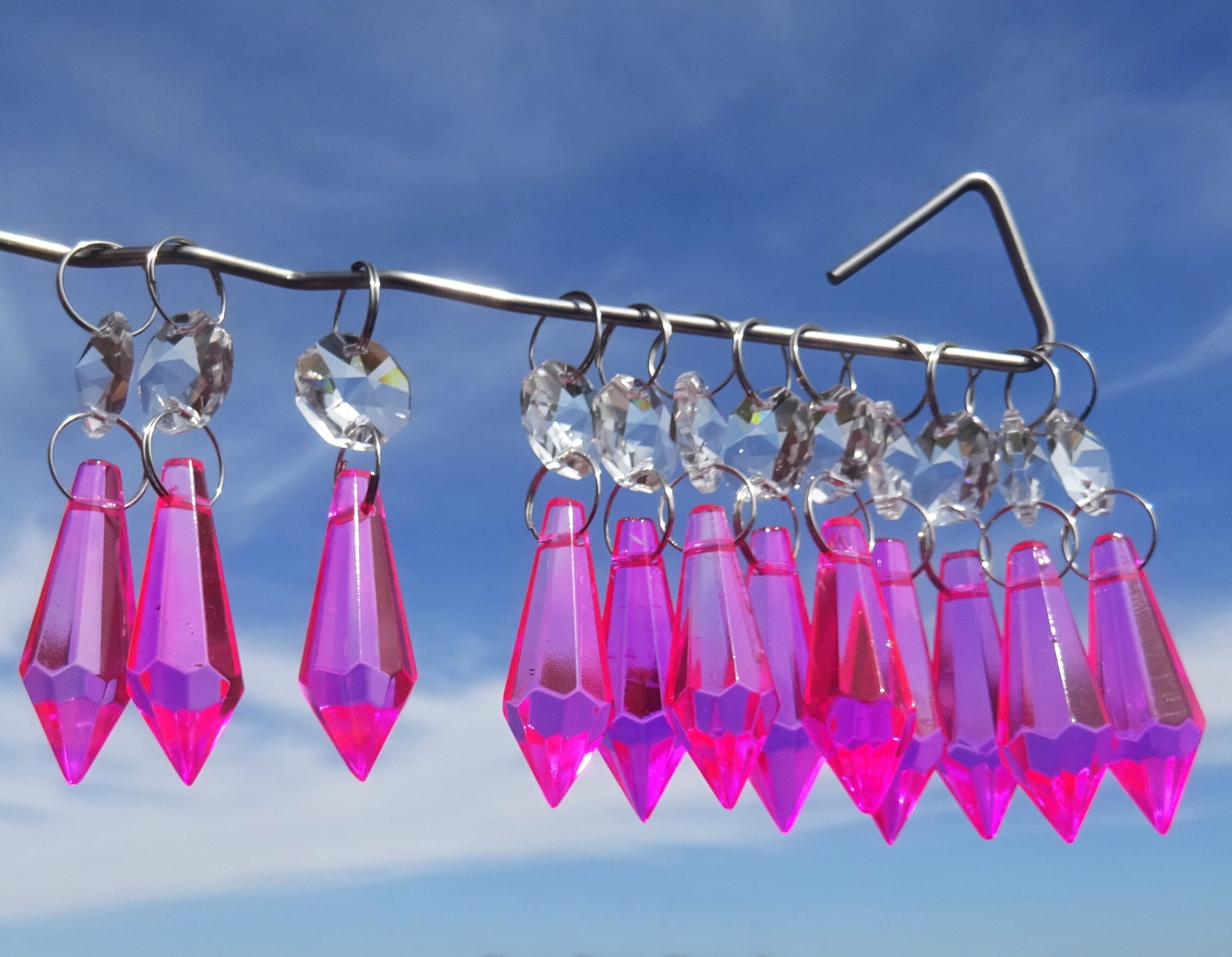 Hot Pink Crystal Garland Drops – Accessory Concierge