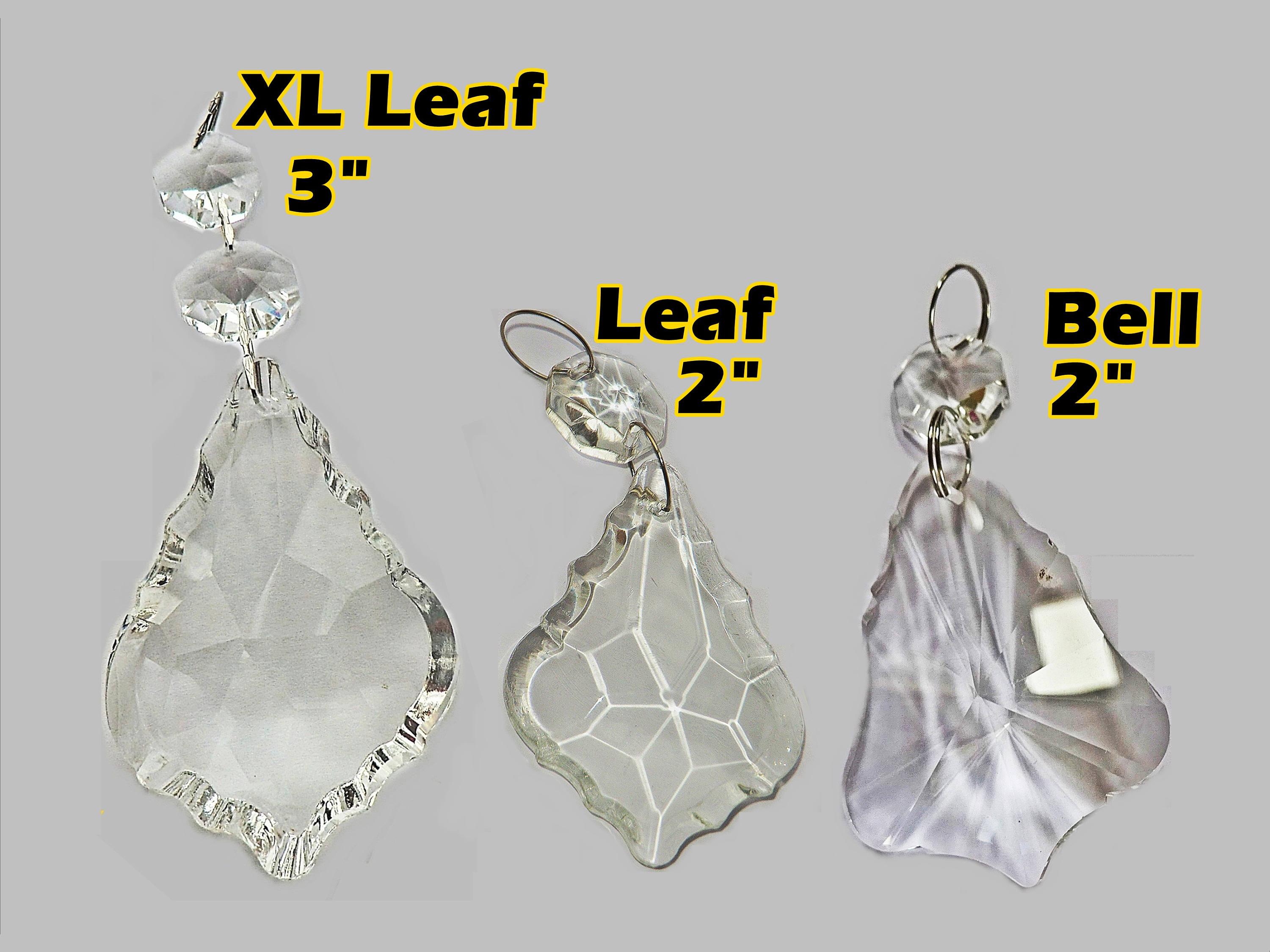 Choice Of 3 Leaf Or Bell Prisms Bead Chandelier Drops Cut Glass Choice Of 3 Leaf Or Bell Prisms Bead Chandelier Drops Cut Glass Crystals Antique Vintage Retro Wedding Wishing Tree Light Droplets
