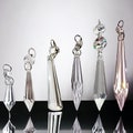 Choice of 6 Icicles Torpedo Prisms Chandelier Drops Cut Glass Beads Crystals Antique Christmas Tree Decorations Droplets Light Lamp Parts