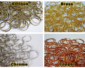 250 14mm 0.55 inch Metal Chandelier Rings Links Make Chains Garlands of Crystals Drops Beads Droplets Join Hang Prisms Chrome Brass Copper