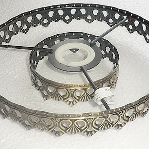 Two Tier Chandelier Lampshade Frame Skeleton For Making Unique Waterfall Light Easy Fit Shade Pendant Light Make Your Own Chic Ceiling Lamp