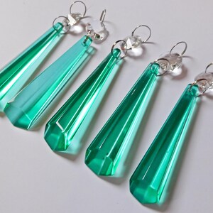 3" Aqua Marine Chandelier Drops Glass Crystals Droplets Icicle Beads Christmas Tree Vintage Wedding Decoration Crafts Lamp Spare Light Parts image 11