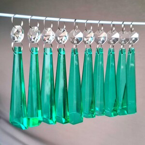 3" Aqua Marine Chandelier Drops Glass Crystals Droplets Icicle Beads Christmas Tree Vintage Wedding Decoration Crafts Lamp Spare Light Parts image 2