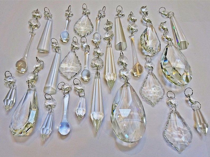 Chandeliers Ceiling Lighting 5 Pieces 75mm 3 Xl Oval Clear