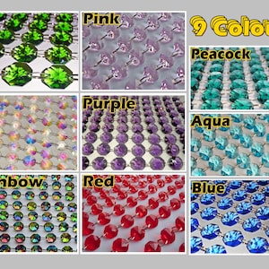 14mm Oktagon in 9 Farben Kronleuchter Tropfen Glaskristalle Tröpfchen Perlen Weihnachten Hochzeit Wunschbaumschmuck Girlanden Prismen Kunsthandwerk