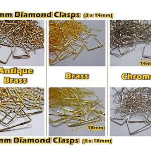 Large & XL Etched Clasps Art Deco Metal Chandelier Light Links for Beads Crystals Drops Parts Connectors Chrome Antique Brass Join Charms