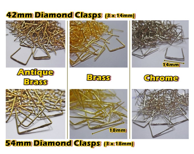 Large & XL Etched Clasps Art Deco Metal Chandelier Light Links for Beads Crystals Drops Parts Connectors Chrome Antique Brass Join Charms