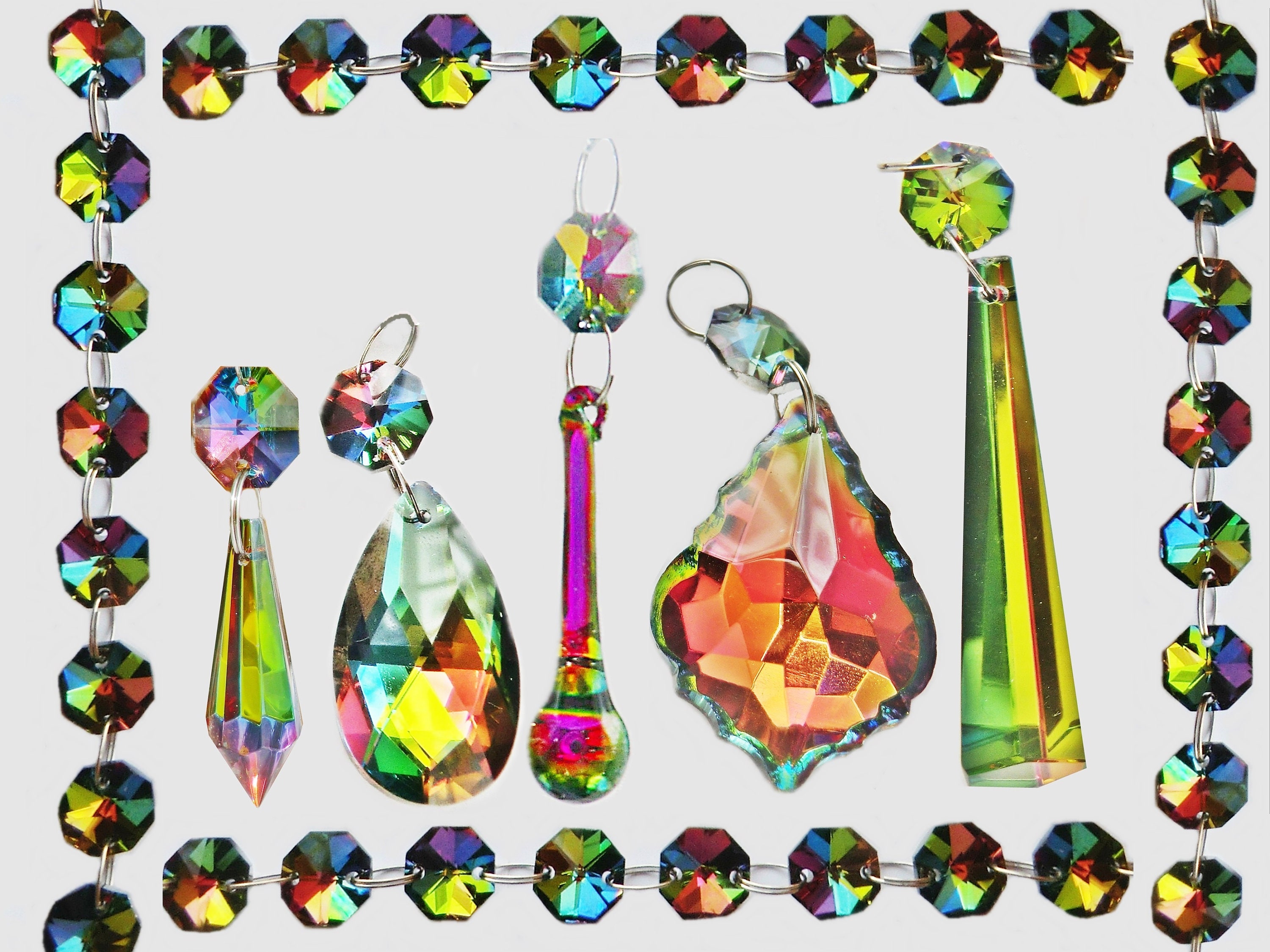 25 Chandelier Drops Light Pastel Colours Crystals Beads Cut Glass Pendant Droplets Lamp Parts 25 Chandelier Drops Light Pastel Colours Crystals Beads Cut Glass Pendant Droplets Lamp Parts