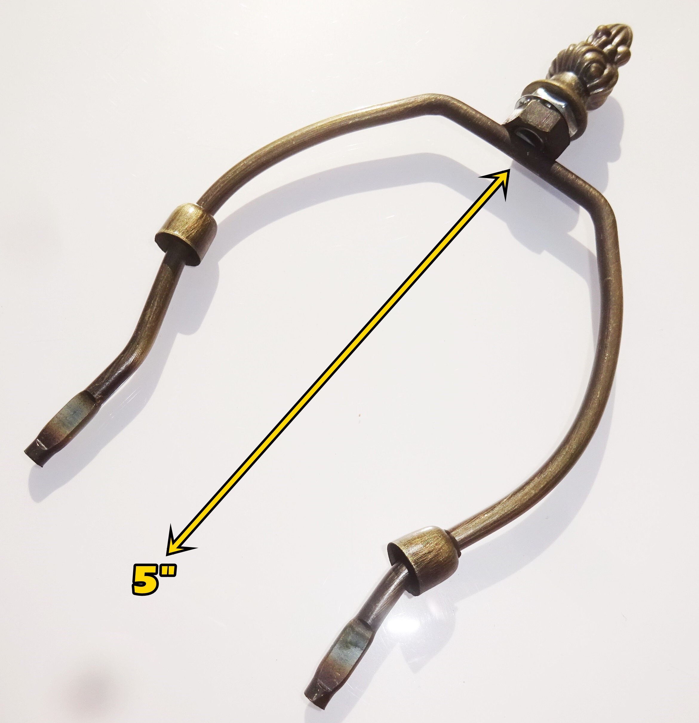 Harp Shade Carrier Gimble Holder For Tiffany Lamp Base Light Antique