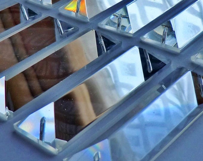 Chandelier Vintage Drops Glass Oblong Coffin Prisms Crystals Baguette Droplets Beads Chic Christmas Tree Wedding Decorations Light Parts