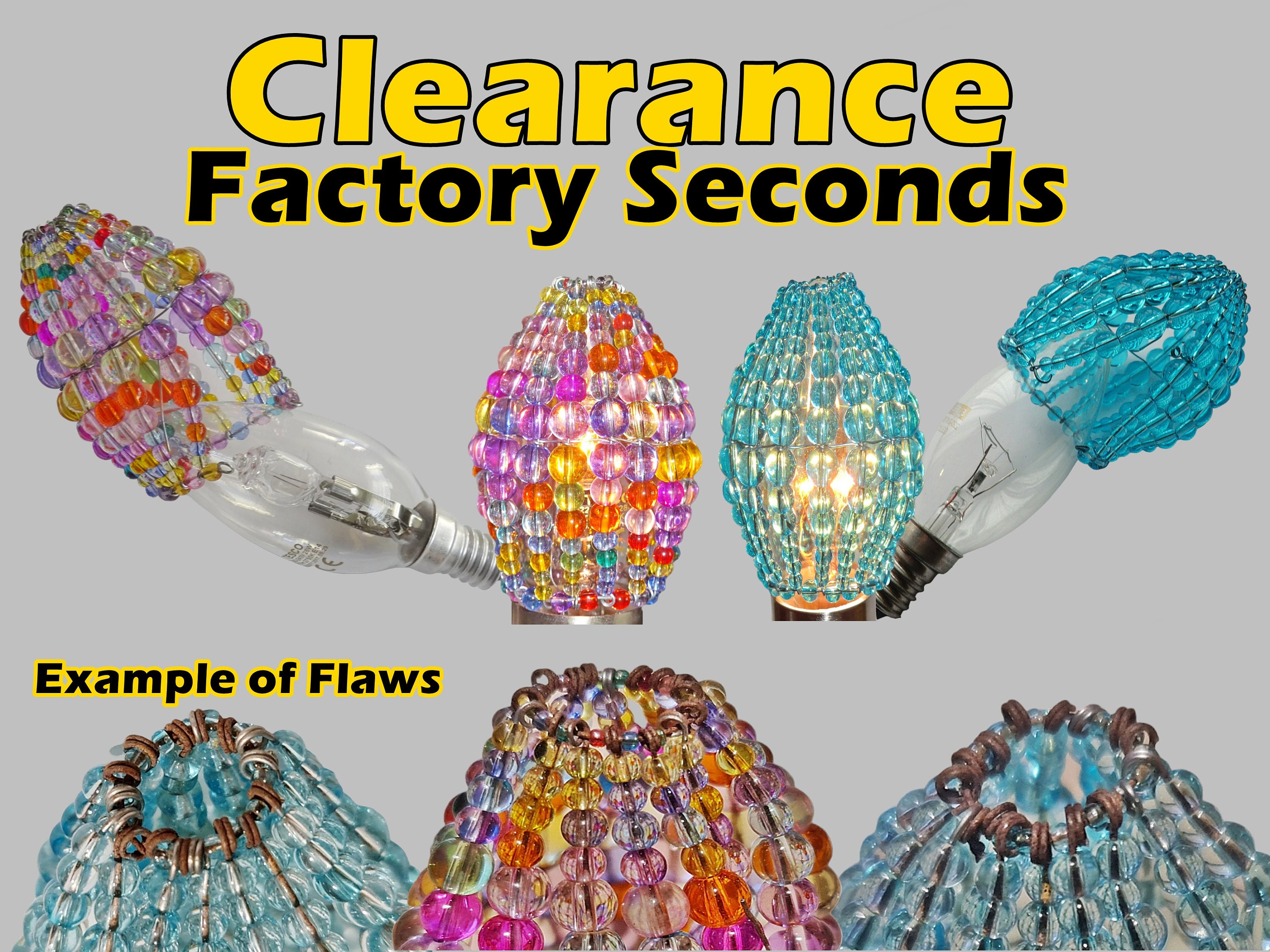 Clearance 50 Off Crystal Chandelier Glass Bead Lightbulb Candle