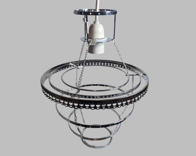 Four Tier Chandelier Lampshade Frame Skeleton For Making Unique Hanging Light Easy Fit Shade Pendant Lamp Make Your Own Chic Ceiling Lamp