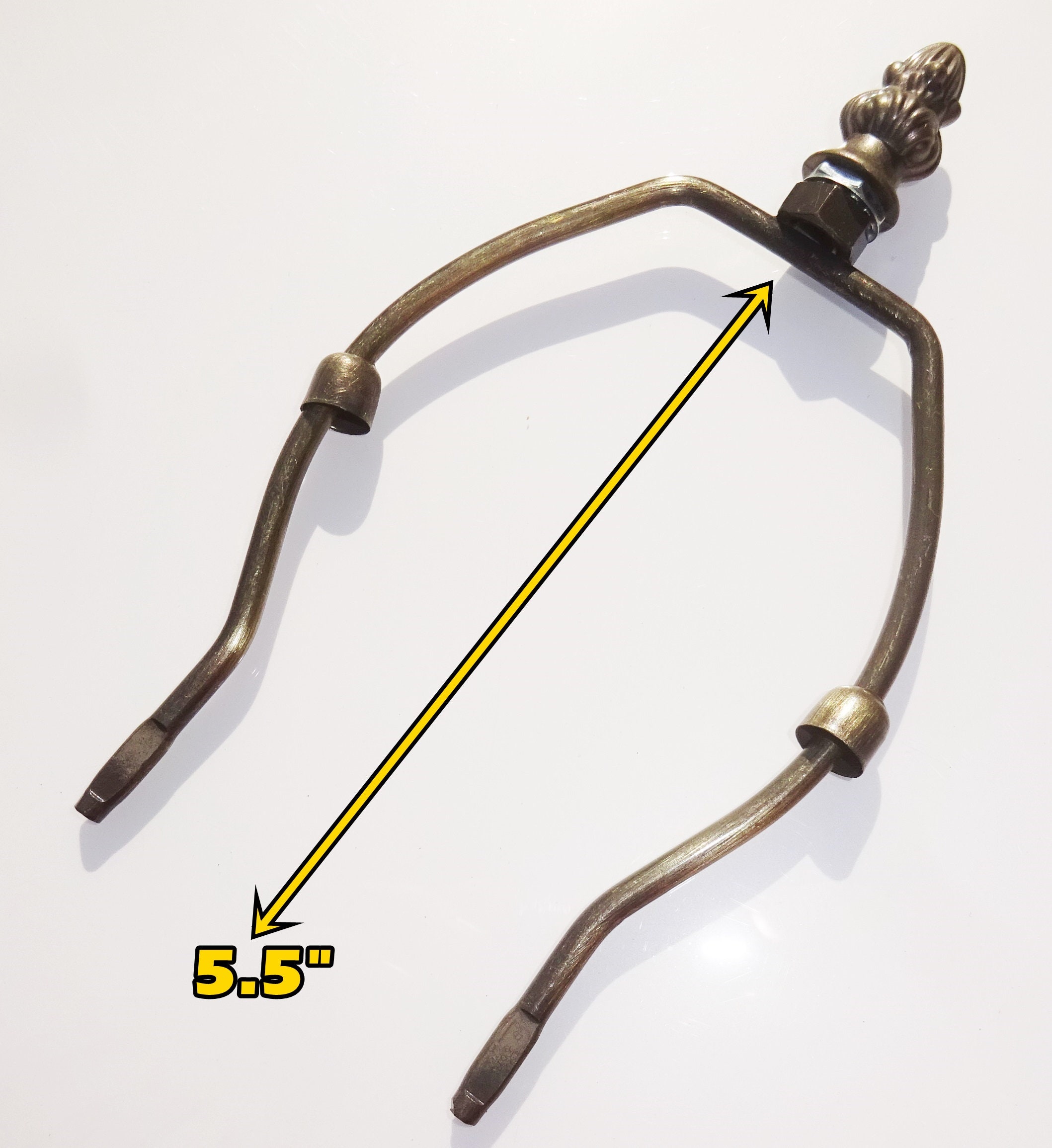 Harp Shade Carrier Gimble Holder For Tiffany Lamp Base Light Antique