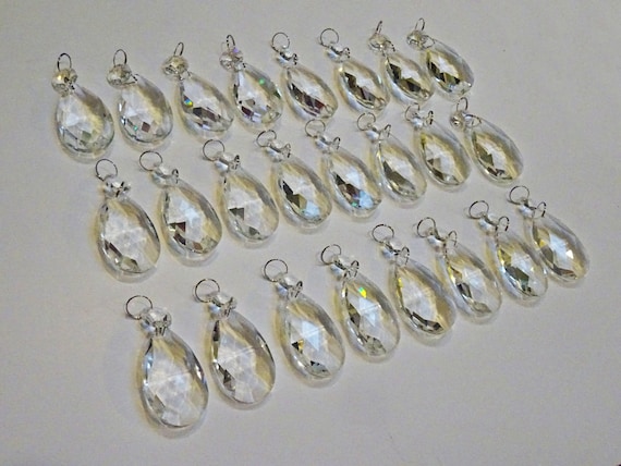 10 Pack Chandelier Replacement Crystal Prism Tear Drop Almond Two Bead Amber (Set of 10) 10 Pack Chandelier Replacement Crystal Prism Tear Drop Almond Two Bead Amber (Set of 10)