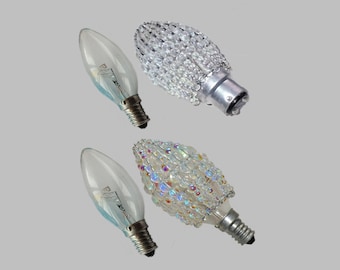 Crystal Chandelier Glass Bead Lightbulb Candle Size Bulb Cover Sleeve Moroccan Lamp Light Drops Retro Pendant Lamps Better than a Shade