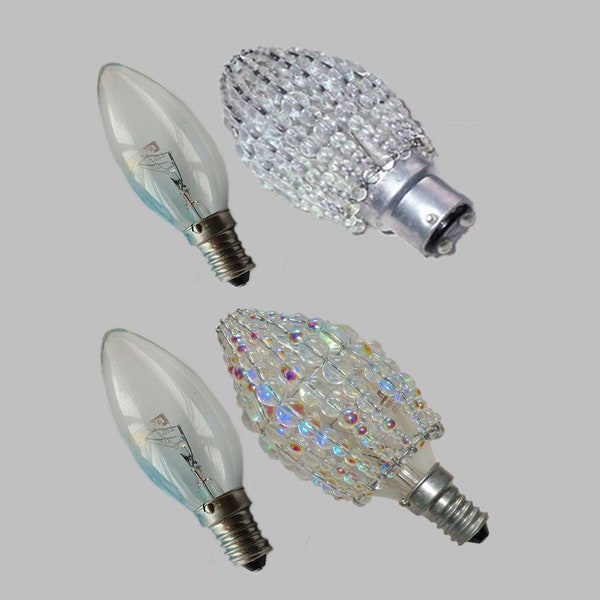 Lustre en cristal, perle de verre, ampoule de la taille d'une bougie, manchon de protection de l'ampoule, lampe marocaine, gouttes de lumière, lampes suspendues rétro, mieux qu'un abat-jour