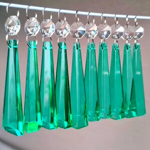 3" Aqua Marine Chandelier Drops Glass Crystals Droplets Icicle Beads Christmas Tree Vintage Wedding Decoration Crafts Lamp Spare Light Parts image 8