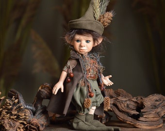 BJD doll boy, elf figurine, handmade porcelain dolls, VALENTIN heartthrob elf, Forest Home Decor