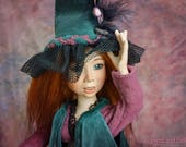 Witch doll fantasy art dolls witch decor handmade dolls porcelain doll fantasy doll witch figurine art doll witch sculpture LIMITED EDITION