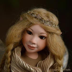 Handmade Porcelain Fairy Doll: AGÁTA, Woodland Home Decor (11 inch)