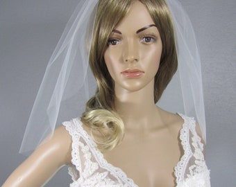 Shoulder Veil, White Bridal Veil, Wedding Veil, Short Veil, Long Veil, Ivory Veil, Black Veil, 1st Communion Veil