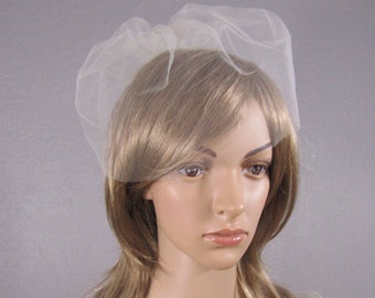 Birdcage Veil, Ivory Cage Veil, Tulle Birdcage Veil, Short Veil, Blusher Veil, White Veil